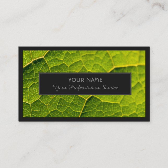 Tarjeta De Visita Para expertos en jardines y diseñadores naturales (Anverso)