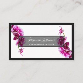 Tarjeta De Visita Para expertos floristas profesionales orquid bu