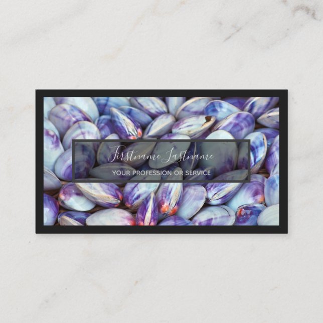 Tarjeta De Visita Para expertos marítimos y amantes de los mariscos  (Anverso)