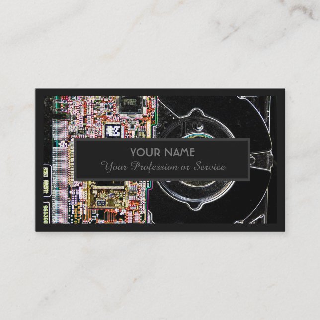 Tarjeta De Visita Para expertos profesionales en informática o almac (Anverso)