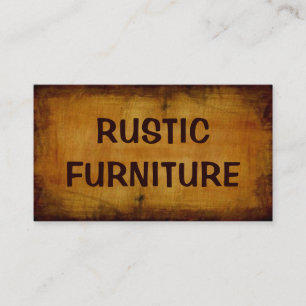 Tarjeta de visita para fabricante de muebles rústi