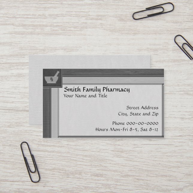 Tarjeta de visita para farmacia (Anverso/Reverso In Situ)