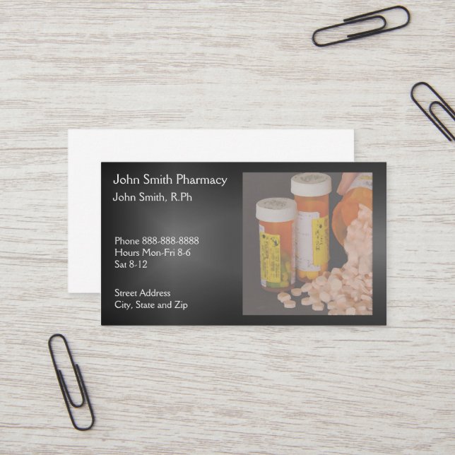 Tarjeta de visita para farmacia (Anverso/Reverso In Situ)