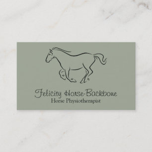 Tarjeta de visita para fisioterapeuta equino