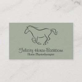 Tarjeta de visita para fisioterapeuta equino