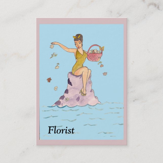Tarjeta de visita para florista (Anverso)
