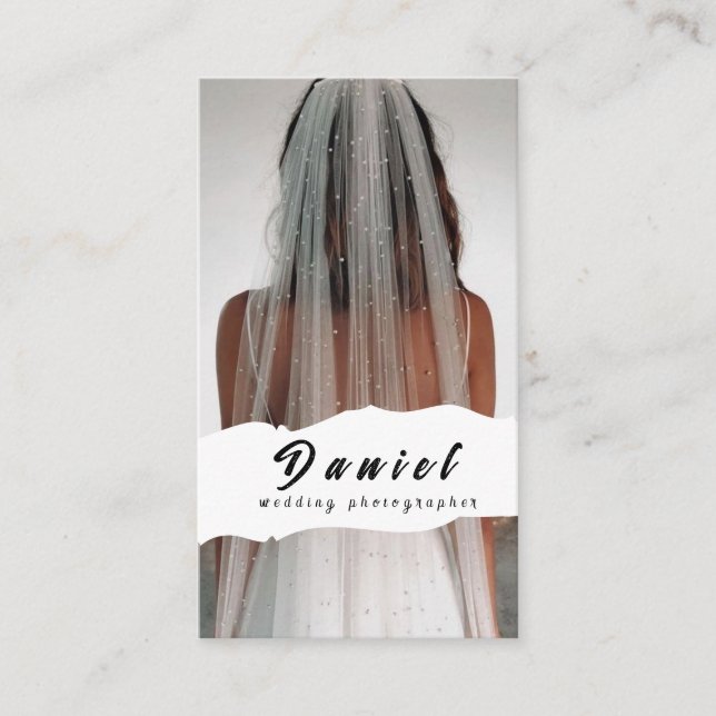 Tarjeta de visita para fotógrafo boda (Anverso)