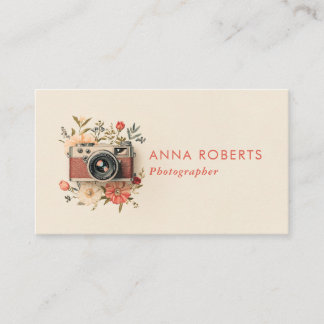 Tarjeta de visita para fotógrafo Boda de cámara