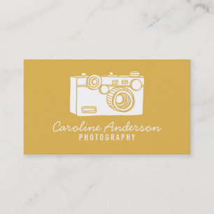 Tarjeta de visita para fotógrafo de cámara Gold Re