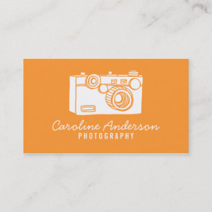 Tarjeta de visita para fotógrafo de cámara retro n