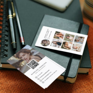 Tarjeta de visita para fotógrafo de Collage de fot
