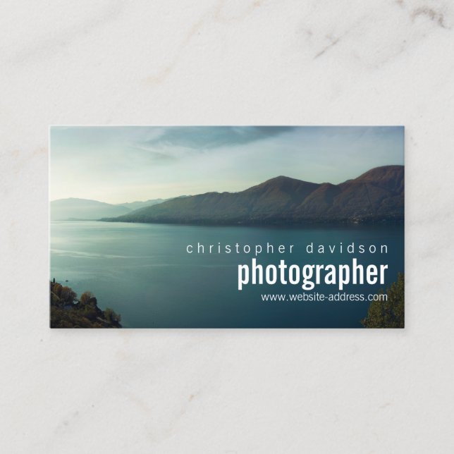 Tarjeta de visita para fotógrafo de personalizable (Anverso)