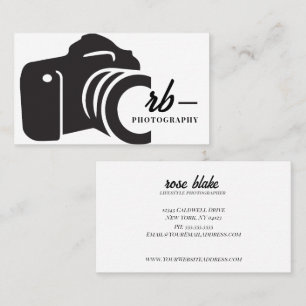 Tarjeta de visita para fotógrafo mínimo