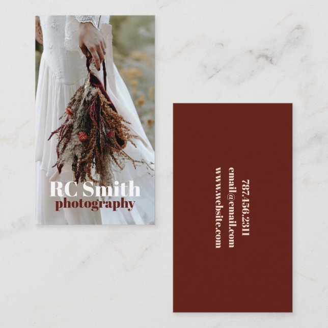 Tarjeta de visita para fotógrafo moderno (Anverso / Reverso)