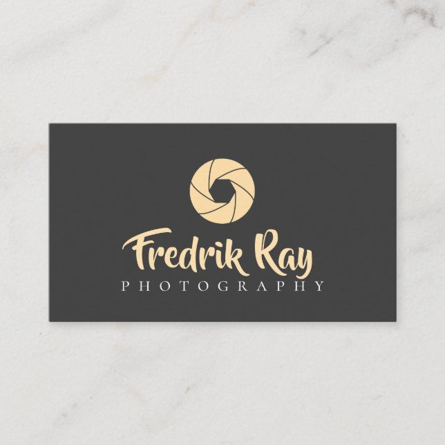 Tarjeta de visita para fotógrafo moderno (Anverso)