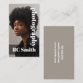 Tarjeta de visita para fotógrafo moderno