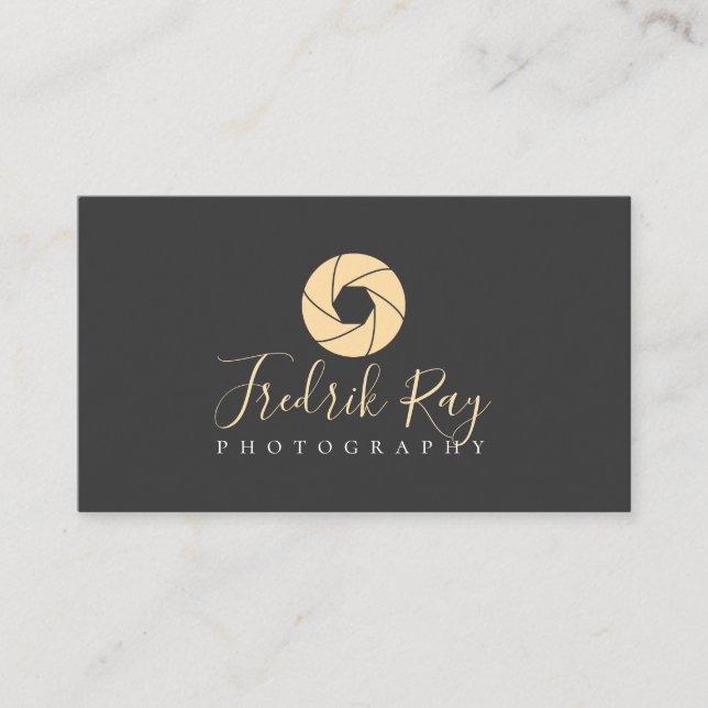 Tarjeta de visita para fotógrafo moderno Guay (Anverso)