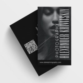 Tarjeta de visita para fotógrafo profesional negro