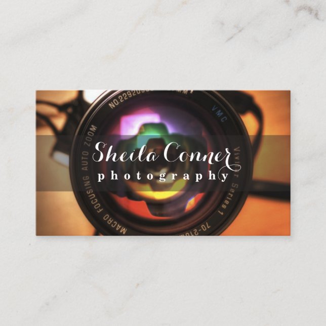 Tarjeta de visita para fotógrafos (Anverso)