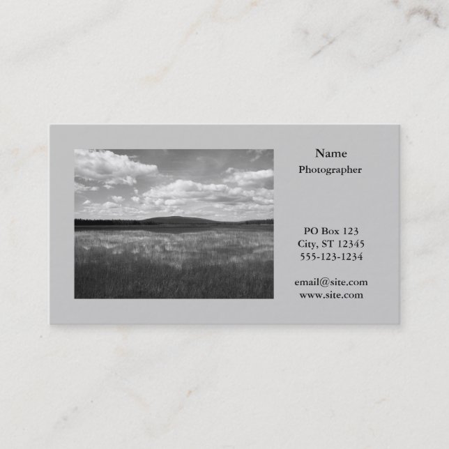 Tarjeta de visita para fotógrafos (Anverso)