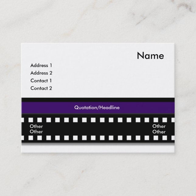 Tarjeta de visita para fotógrafos (Anverso)