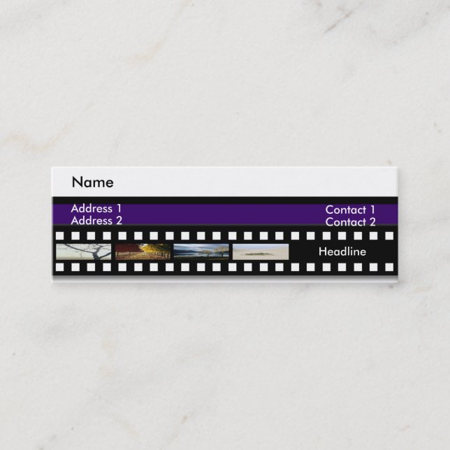 Tarjeta de visita para fotógrafos (Anverso)