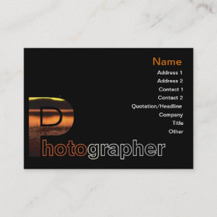 Tarjeta de visita para fotógrafos