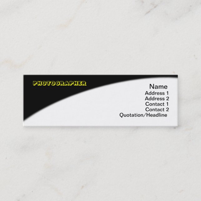 Tarjeta de visita para fotógrafos (Anverso)