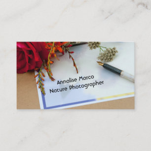 Tarjeta de visita para fotógrafos de naturaleza