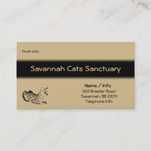 Tarjeta de visita para gato Savannah / Personaliza