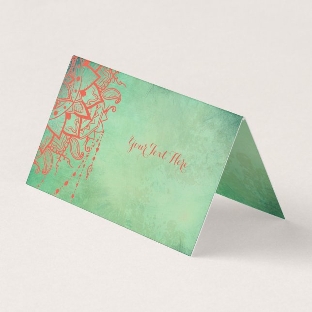 Tarjeta de visita para instructores de yoga Mandal (Anverso)