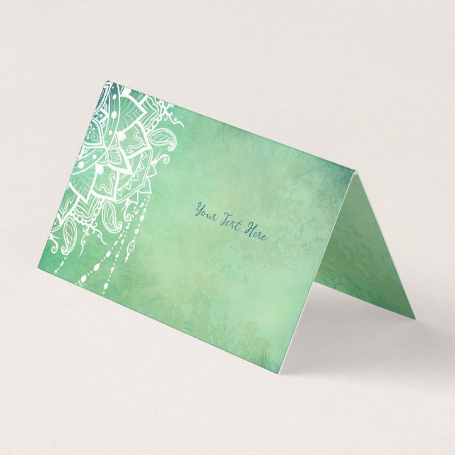 Tarjeta de visita para instructores de yoga Mandal (Anverso)