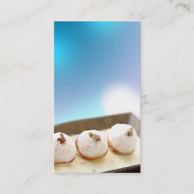 tarjeta de visita para la comida (Anverso)