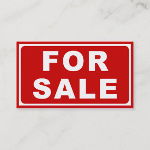 Tarjeta De Visita PARA la muestra de la VENTA