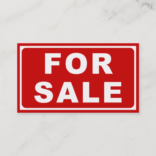 Tarjeta De Visita PARA la muestra de la VENTA (Anverso)