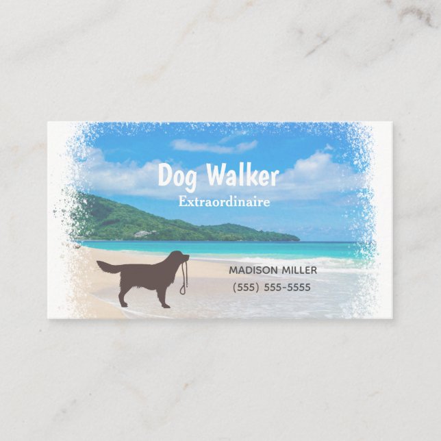 Tarjeta de visita para la naturaleza de la playa d (Anverso)