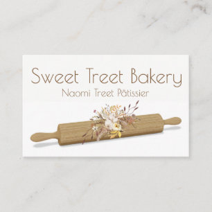 Tarjeta de visita para la tienda de pasteles de la