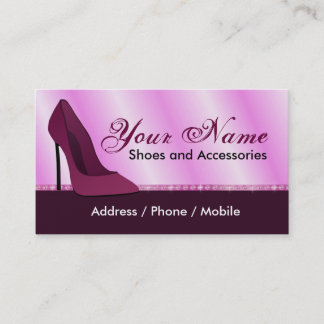 Tarjeta de visita para la tienda de zapatos