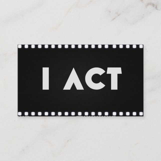 Tarjeta De Visita Para los actores (Anverso)