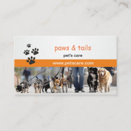 tarjeta de visita para los adiestradores de perros