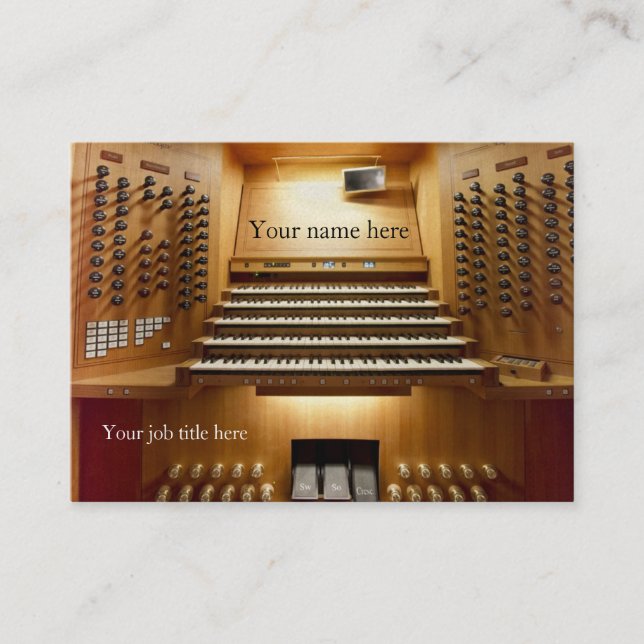 Tarjeta de visita para los músicos de la iglesia - (Anverso)