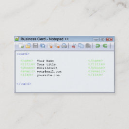 Tarjeta de visita para los programadores,