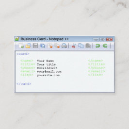 Tarjeta de visita para los programadores,