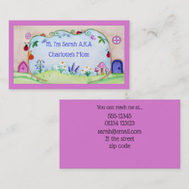 Tarjeta de visita para mamá de acuarela de puertas