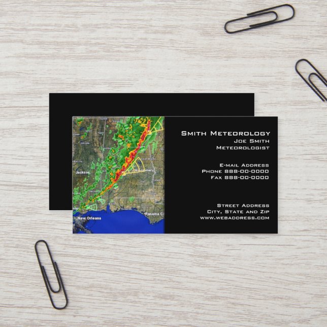 Tarjeta de visita para meteorólogo (Anverso/Reverso In Situ)
