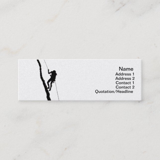 Tarjeta de visita para montañistas (Anverso)