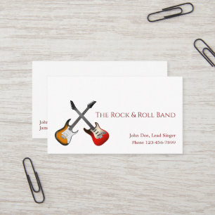 Tarjeta de visita para músico de banda profesor de