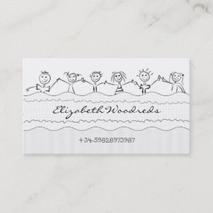 tarjeta de visita para niños