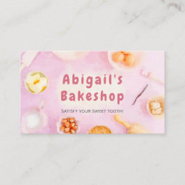 Tarjeta de visita para panadería - Color de agua d