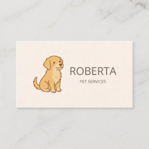 Tarjeta de visita para paseador de perros profesio
